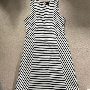 Black and White Striped Ann Taylor Dress